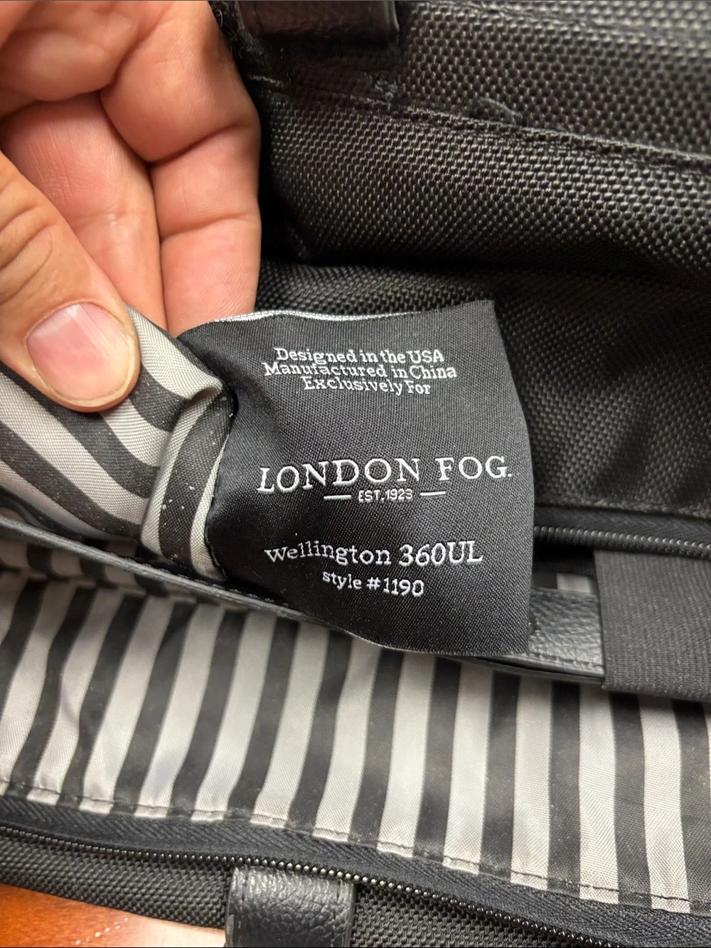 London Fog Black Men's Duffel with Top Handles
